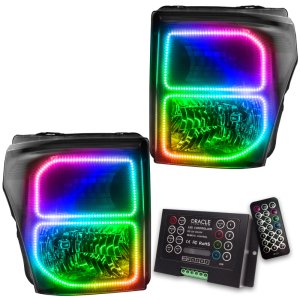 Ford F350 Headlight Assemblies - ORACLE Lighting - ColorSHIFT w/ 2.0 Controller - Black - `11-`16 Ford F350 Headlight Assemblies - ORACLE Lighting - ColorSHIFT w/ 2.0 Controller - Black - `11-`16